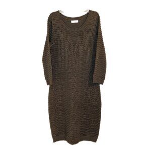 Calvin Klein 3/4 Sleeve Midi Sweater Dress